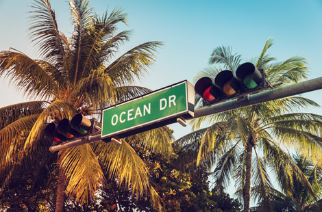 Oceans Drive in South Beach Miami